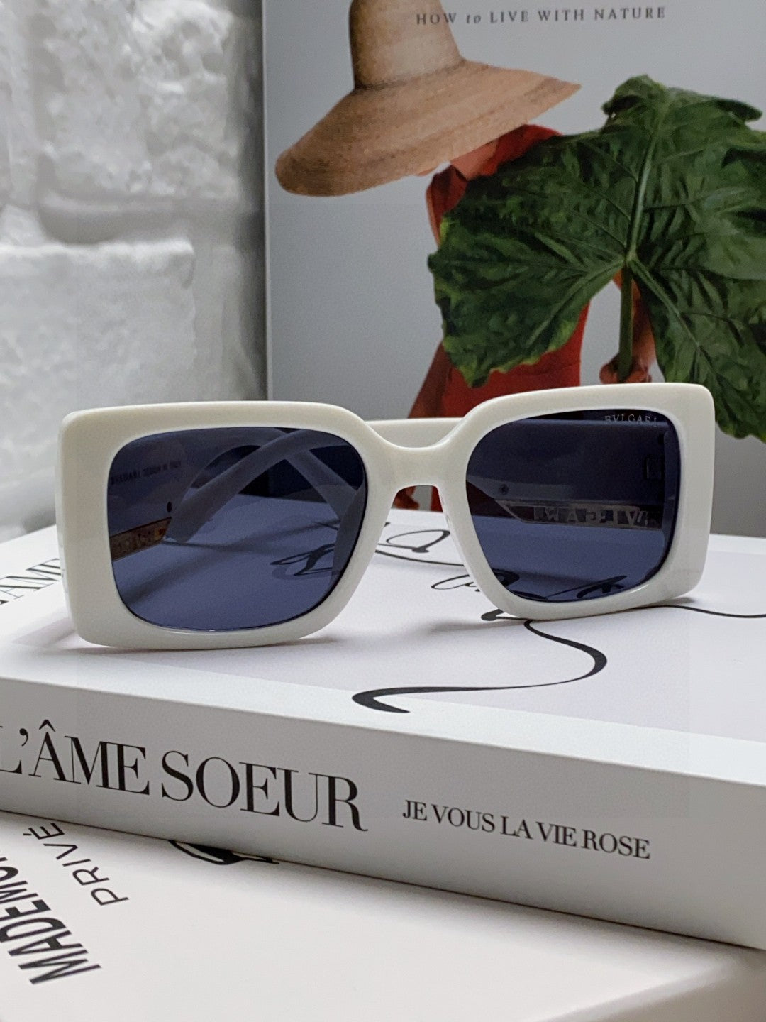 Bottega Veneta Square Blue Lens Sunglasses for Women