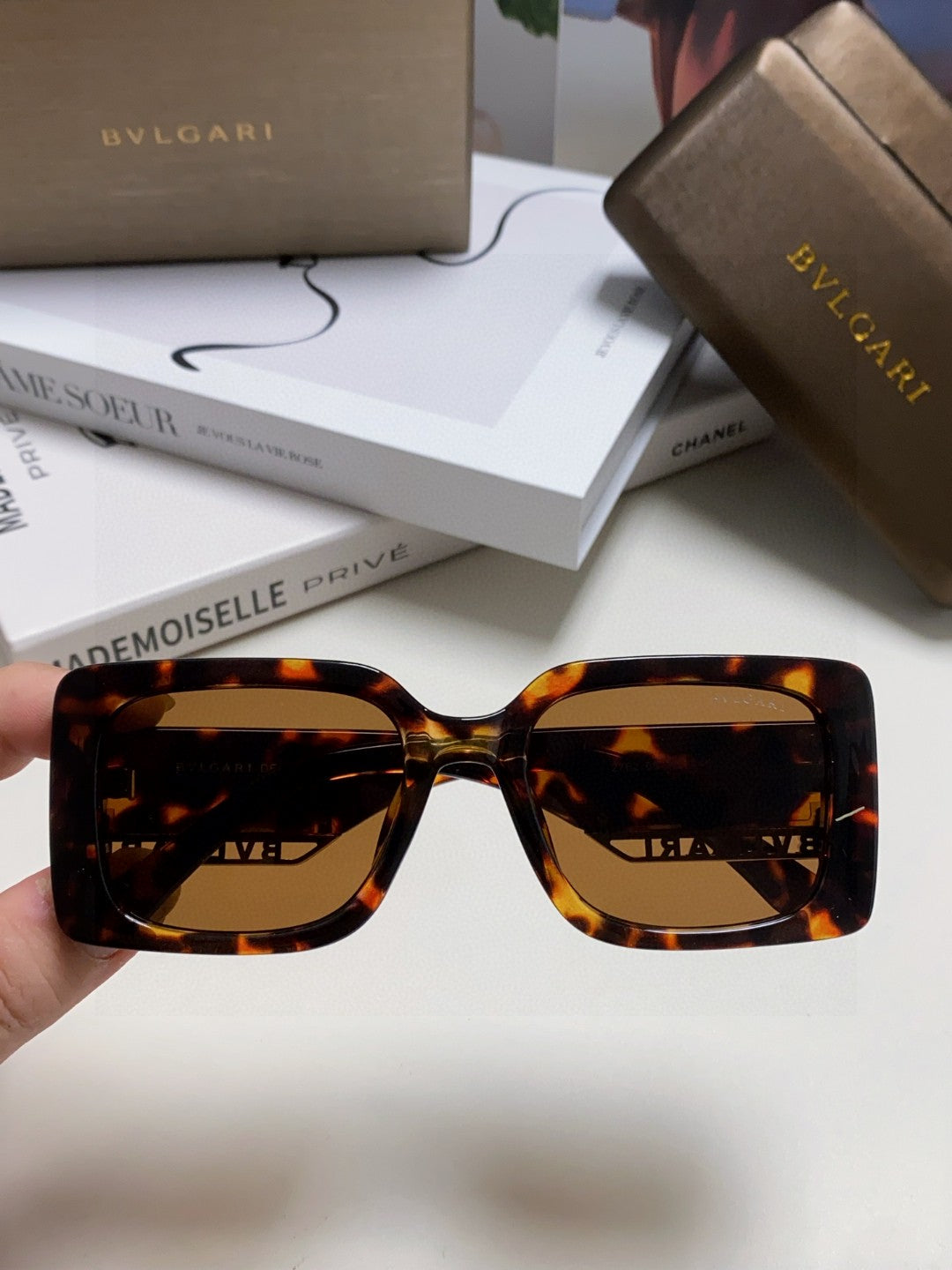 Bottega Veneta Square Black Lens Sunglasses for Women - detail image 3
