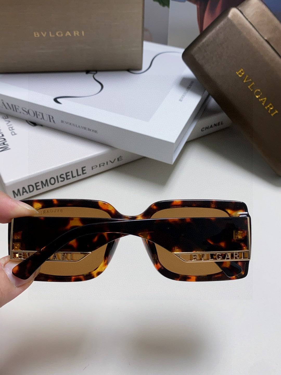 Bottega Veneta Square Black Lens Sunglasses for Women - detail image 4