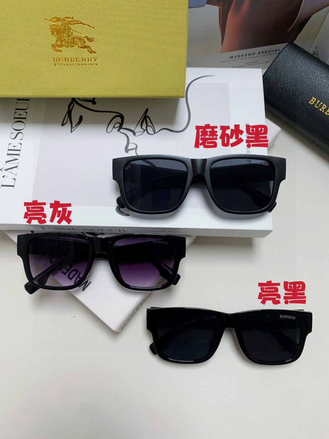 Burberry Fashion Black Lens Sunglasses for Men & Women - 372332 - detail image 11