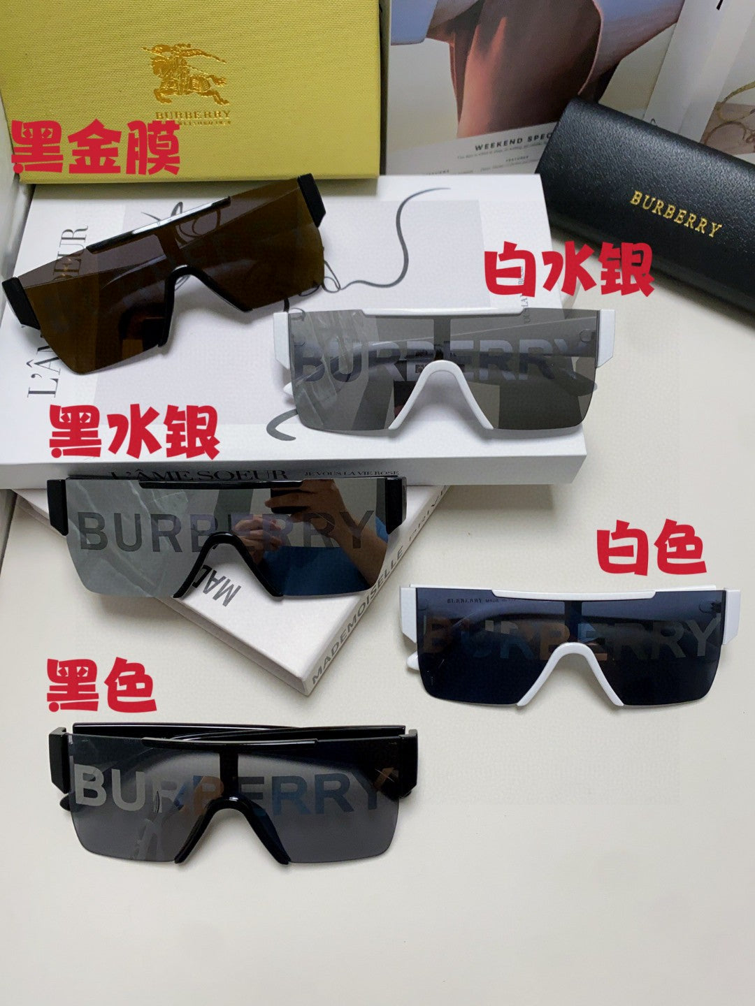 Burberry Fashion Silver Lens Sunglasses for Men & Women - 372323 - detail image 9