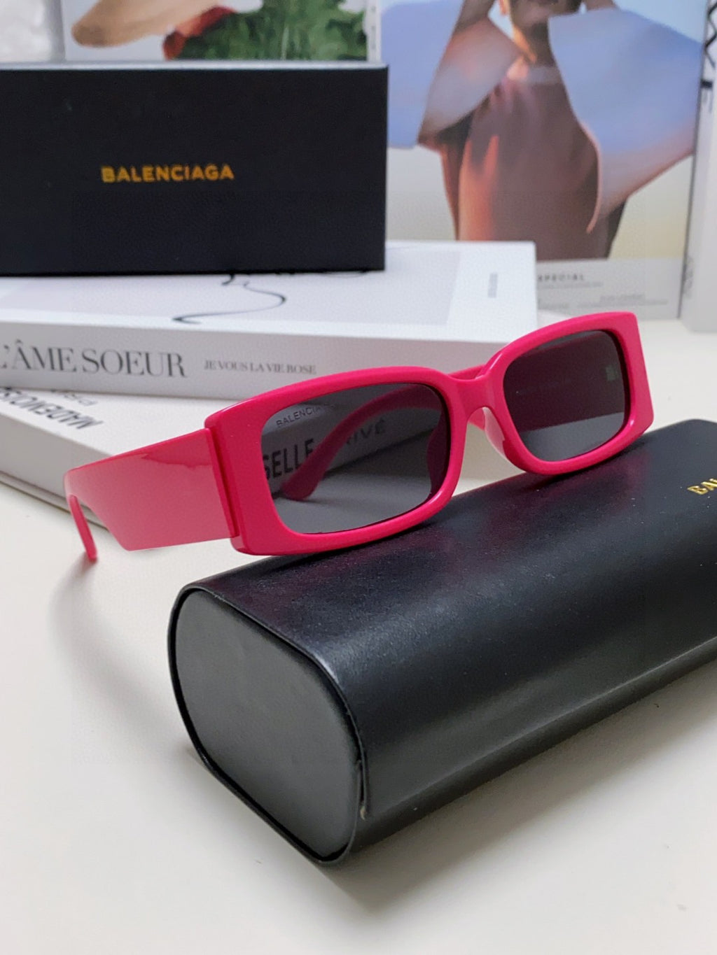 Balenciaga Fashion Purple Lens Sunglasses for Men & Women - detail image 7