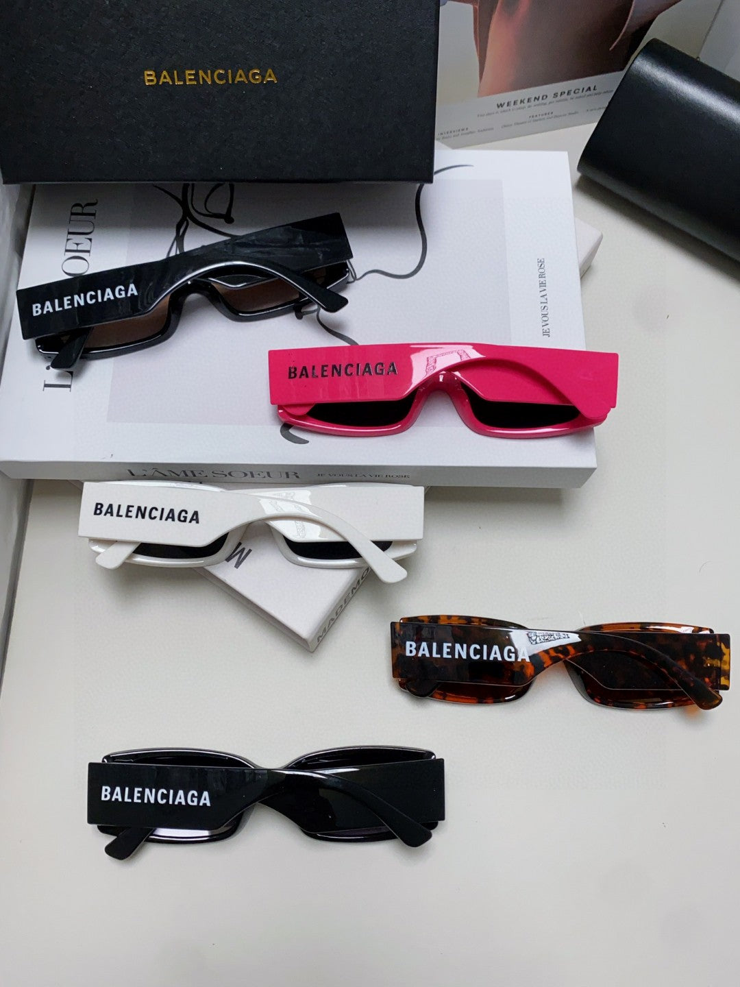 Balenciaga Fashion Purple Lens Sunglasses for Men & Women - detail image 8