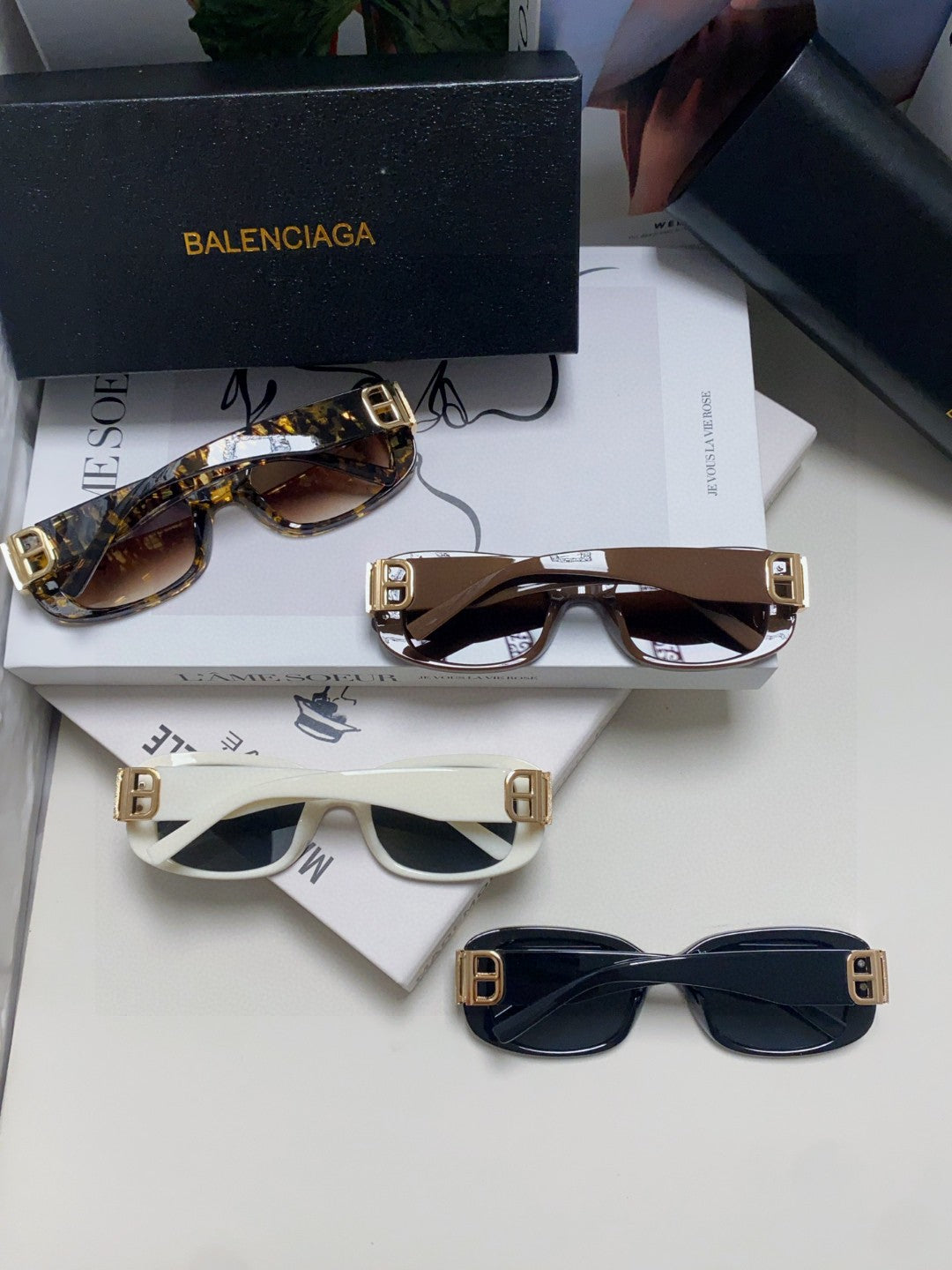 Balenciaga BB0310SK Slim Gray Lens Sunglasses for Men & Women - detail image 8
