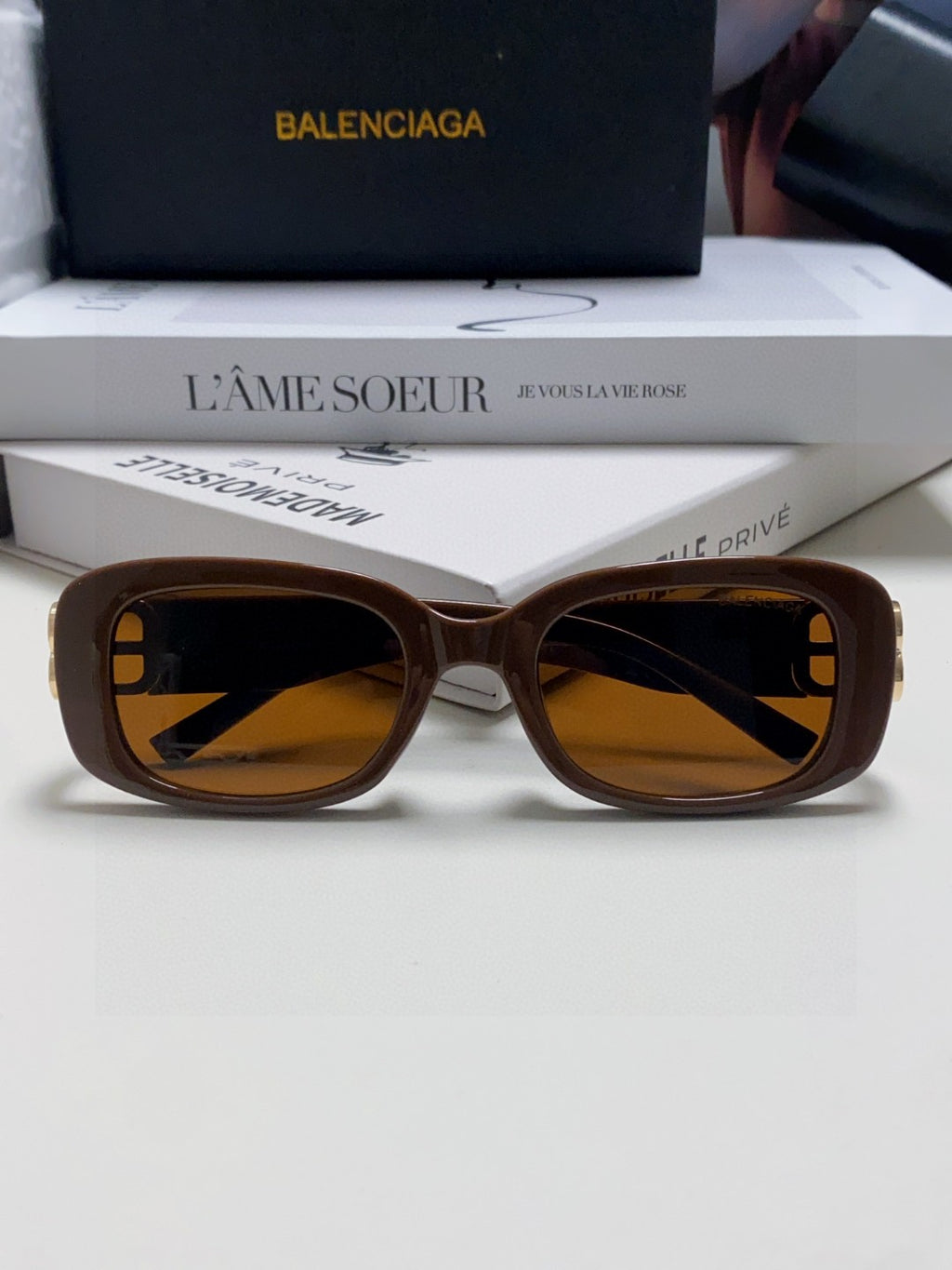 Balenciaga BB0310SK Slim Brown Lens Sunglasses for Men & Women - detail image 6