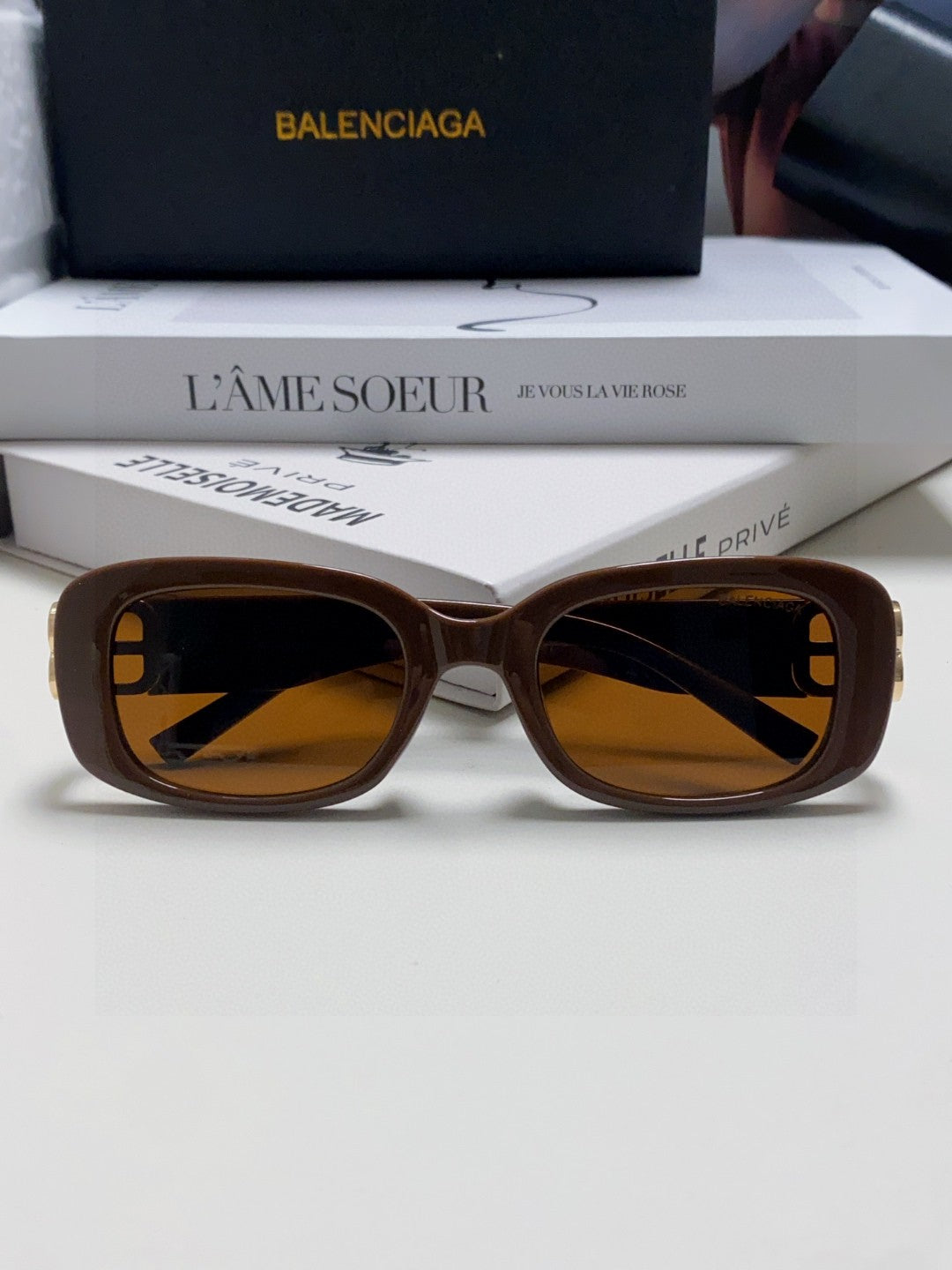 Balenciaga BB0310SK Slim Brown Lens Sunglasses for Men & Women - detail image 6