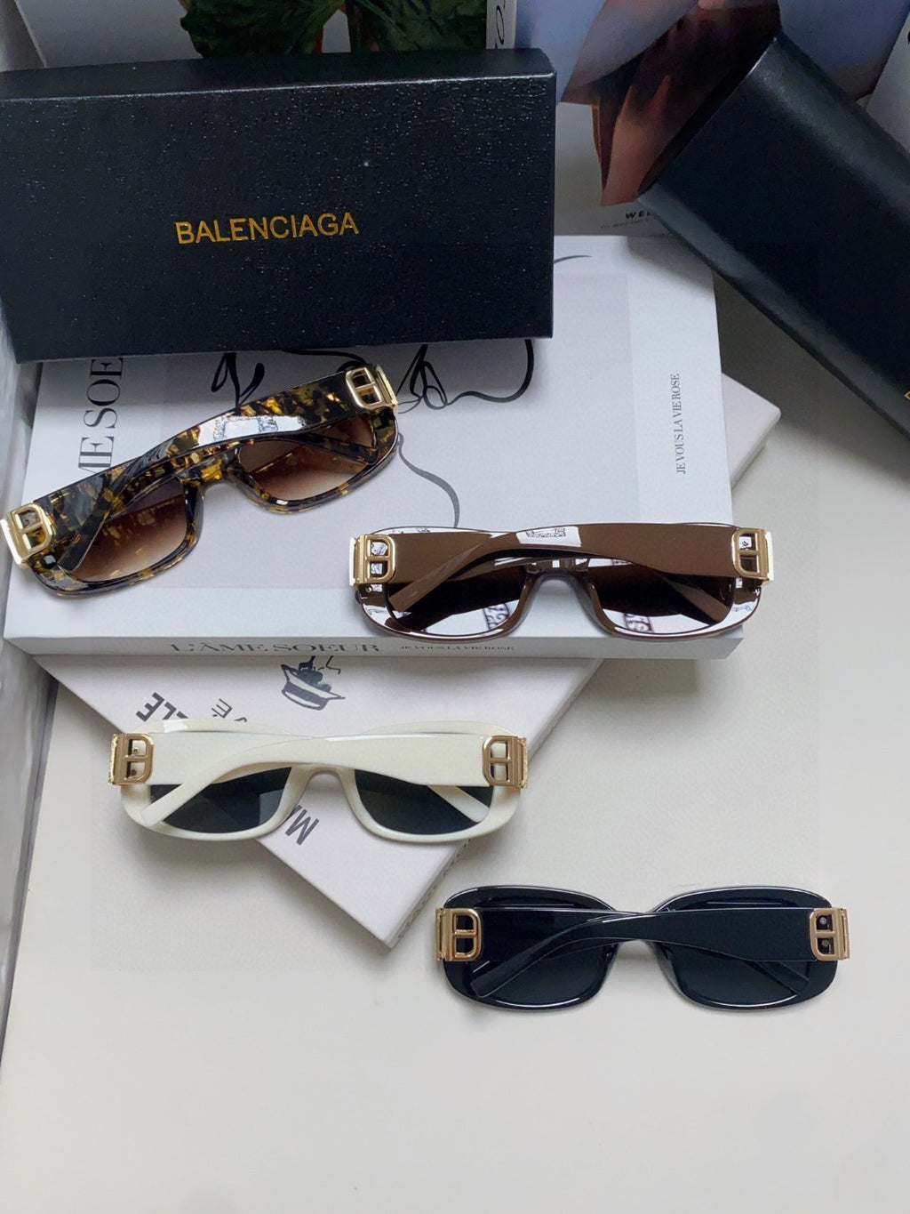Balenciaga BB0310SK Slim Brown Lens Sunglasses for Men & Women - detail image 8