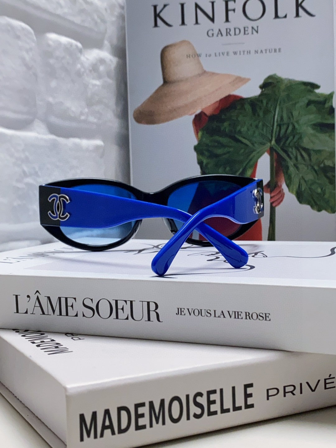 Chanel Oval Blue Lens Sunglasses for Men & Women - detail image 2
