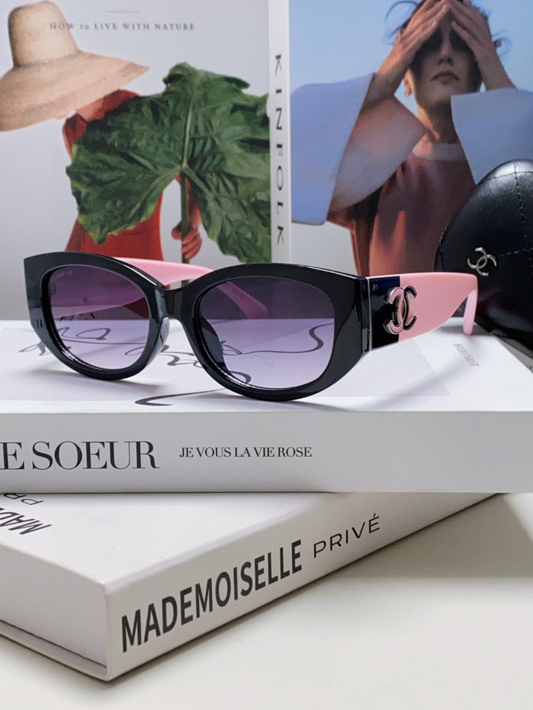 Chanel Oval Gray Lens Sunglasses for Men & Women - detail image 2