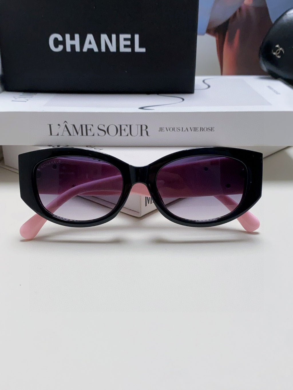Chanel Oval Gray Lens Sunglasses for Men & Women - detail image 8