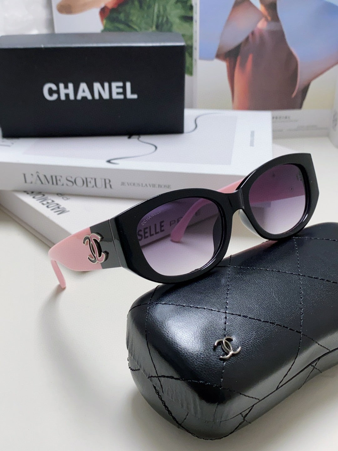 Chanel Oval Gray Lens Sunglasses for Men & Women - detail image 9