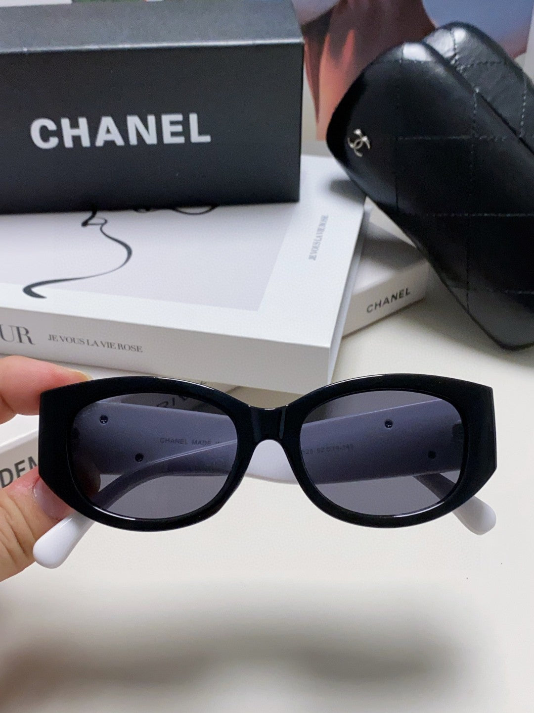 Chanel Oval Silver Lens Sunglasses for Men & Women - detail image 3