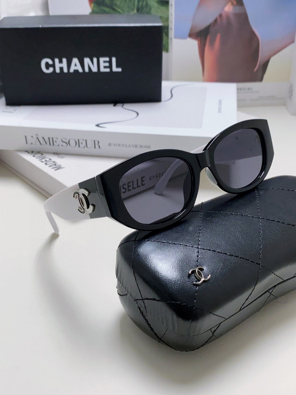 Chanel Oval Silver Lens Sunglasses for Men & Women - detail image 7