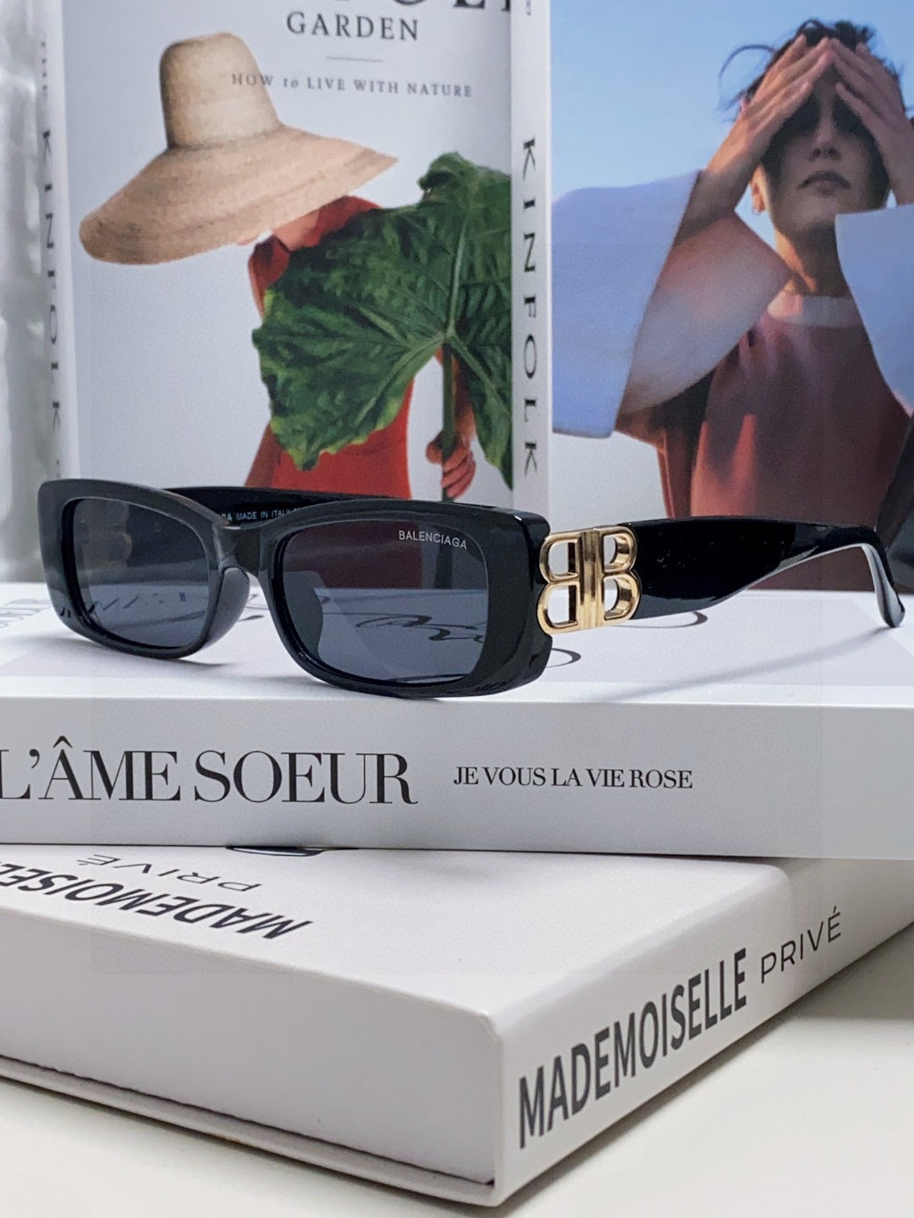 Balenciaga Rectangular Orange Lens Sunglasses for Men & Women - 382929 - detail image 2