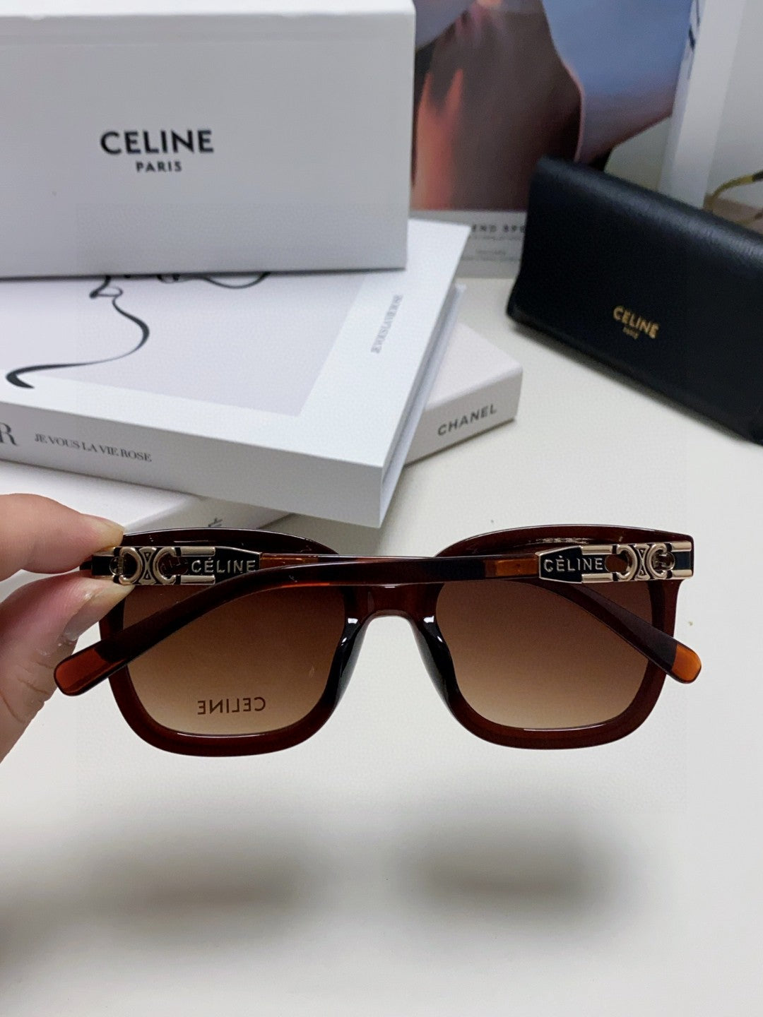 Celine Fashion Red Lens Sunglasses for Men & Women - 398807 - detail image 3