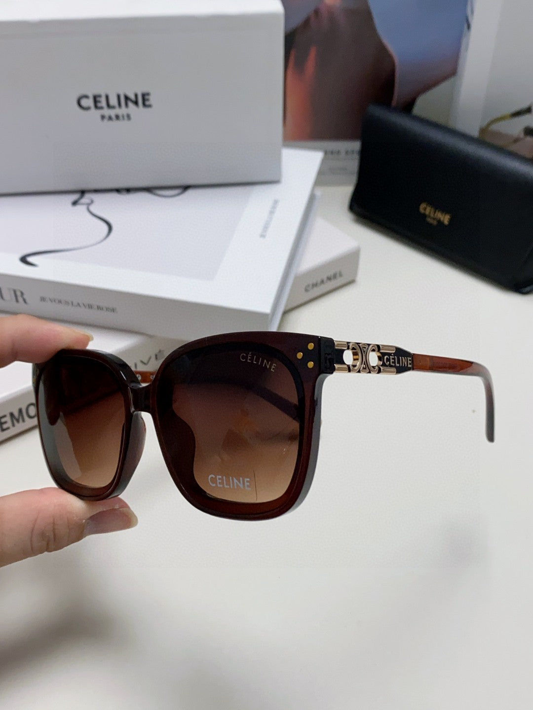 Celine Fashion Red Lens Sunglasses for Men & Women - 398807 - detail image 4