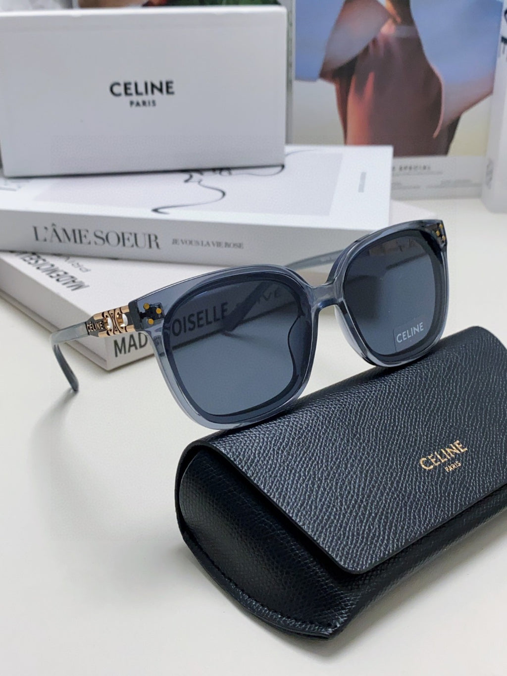 Celine Fashion Blue Lens Sunglasses for Men & Women - 398808 - detail image 6