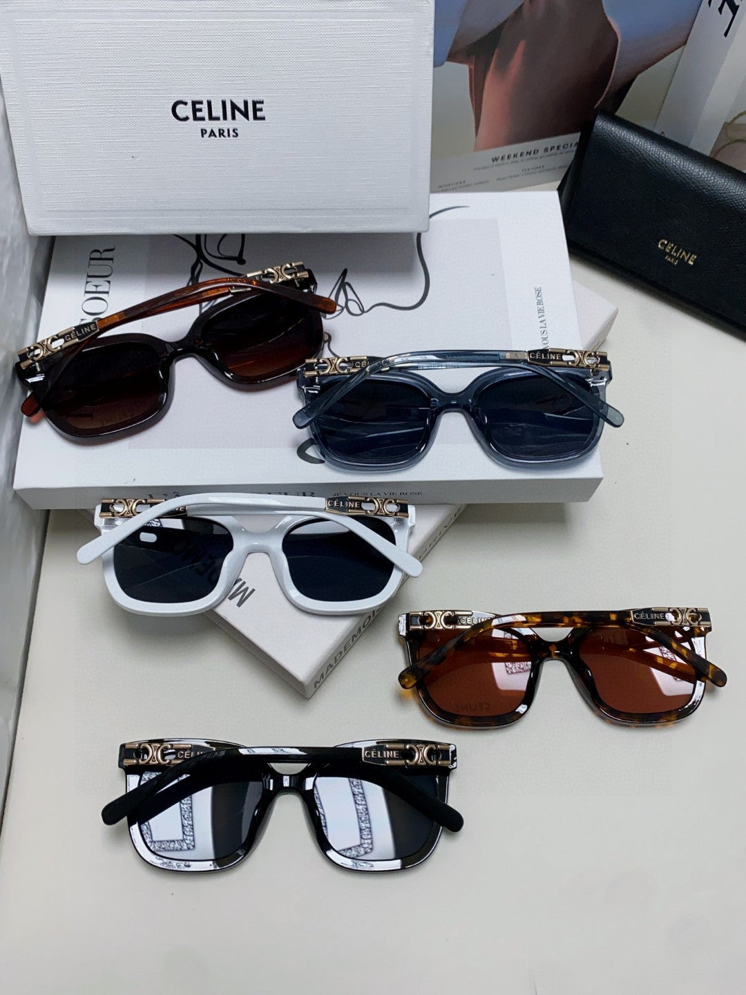 Celine Fashion Blue Lens Sunglasses for Men & Women - 398808 - detail image 7