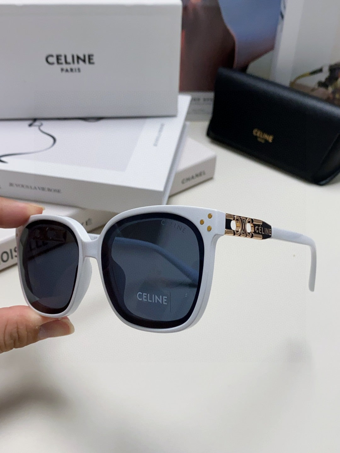 Celine Fashion Blue Lens Sunglasses for Men & Women - 398809 - detail image 4