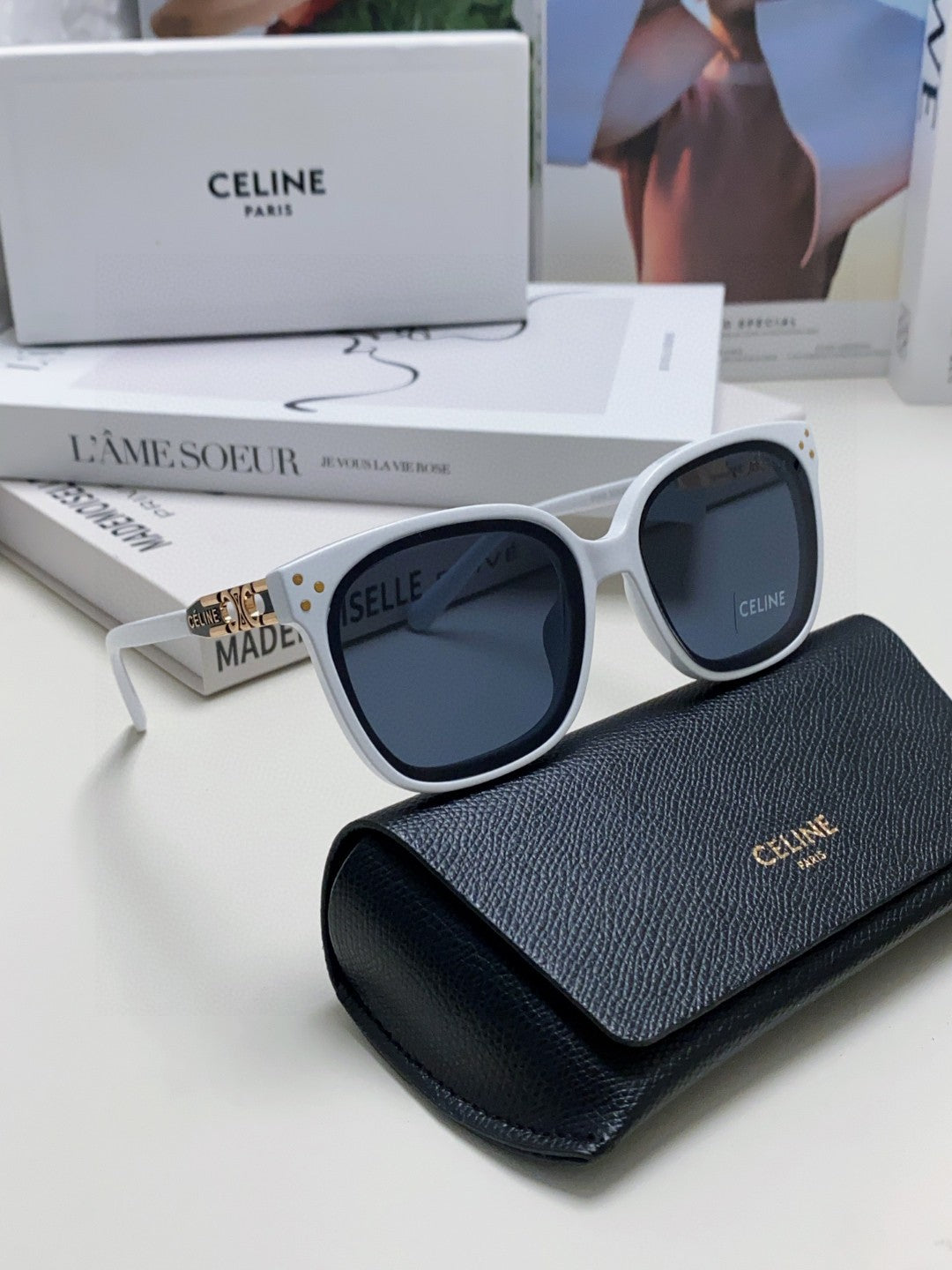 Celine Fashion Blue Lens Sunglasses for Men & Women - 398809 - detail image 6