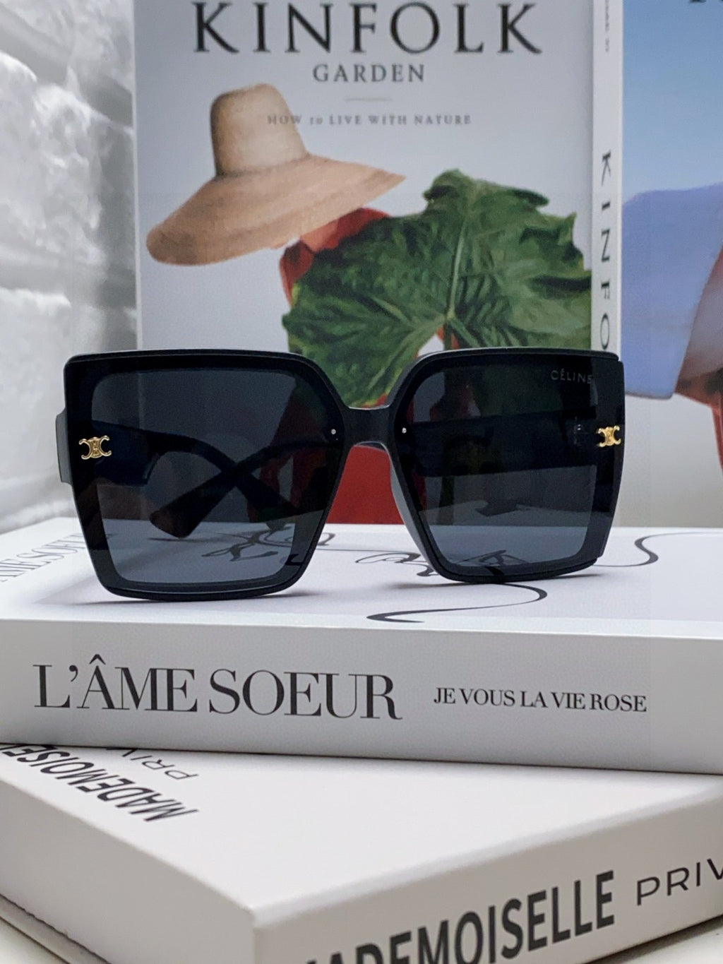 Celine Oversized Black Lens Sunglasses for Men & Women - 398814
