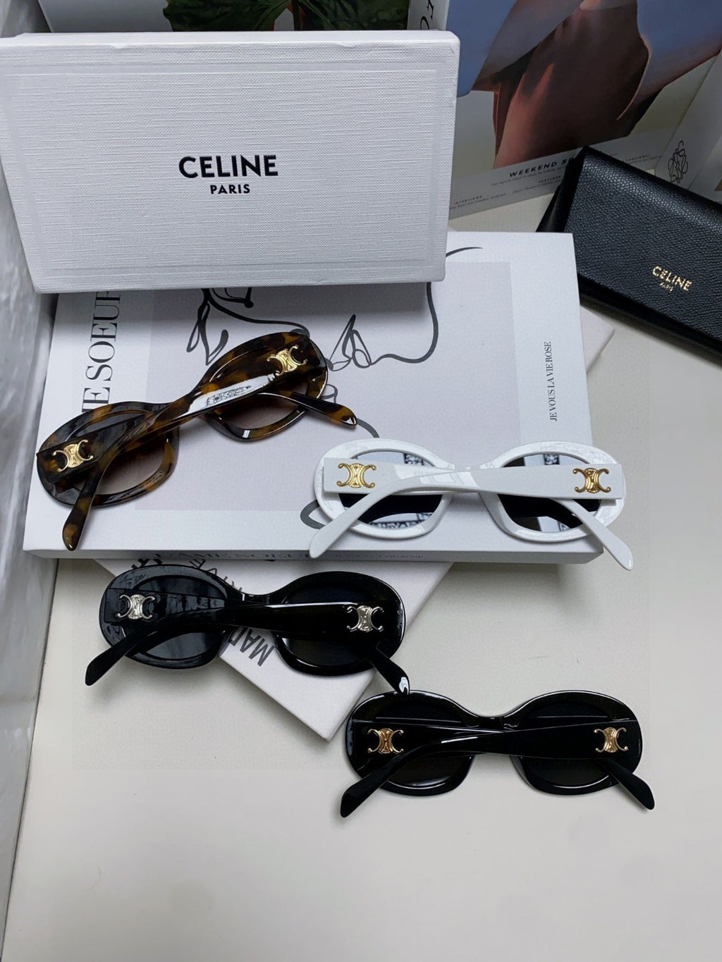 Celine CL40194 Fashion Blue Lens Sunglasses for Men & Women - detail image 10