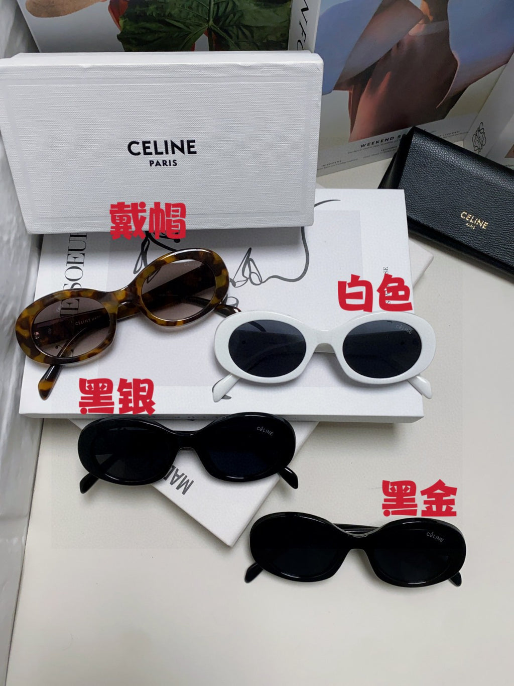 Celine CL40194 Fashion Blue Lens Sunglasses for Men & Women - detail image 11