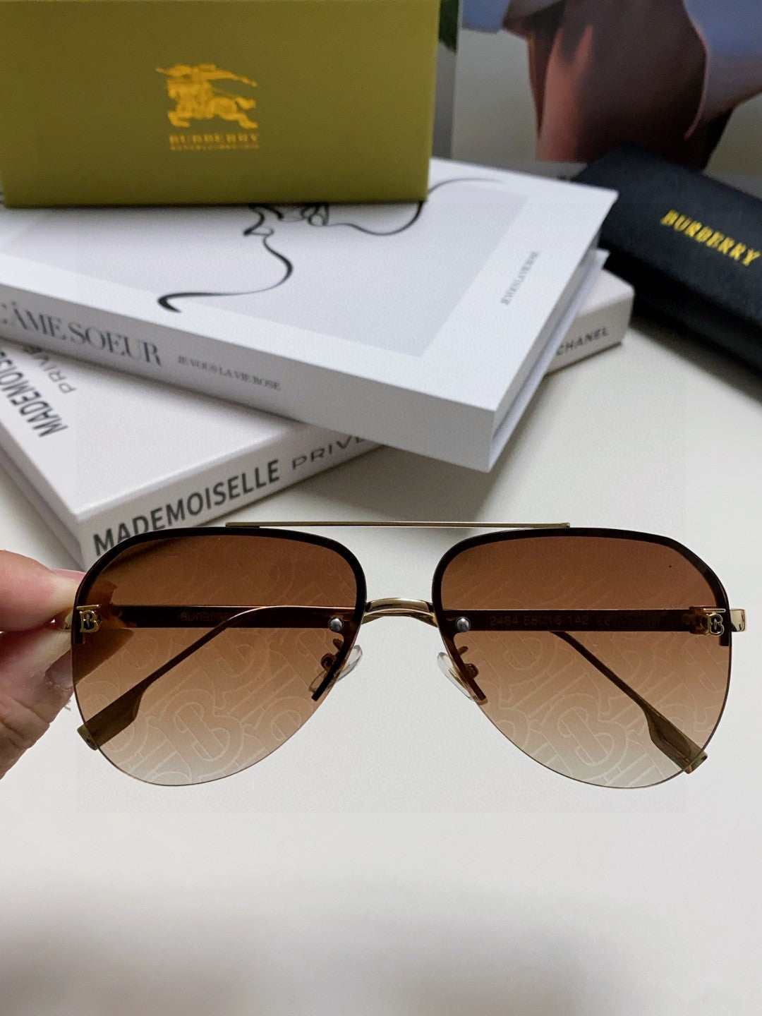 Burberry Round Brown Lens Sunglasses for Men & Women - 399065 - detail image 3