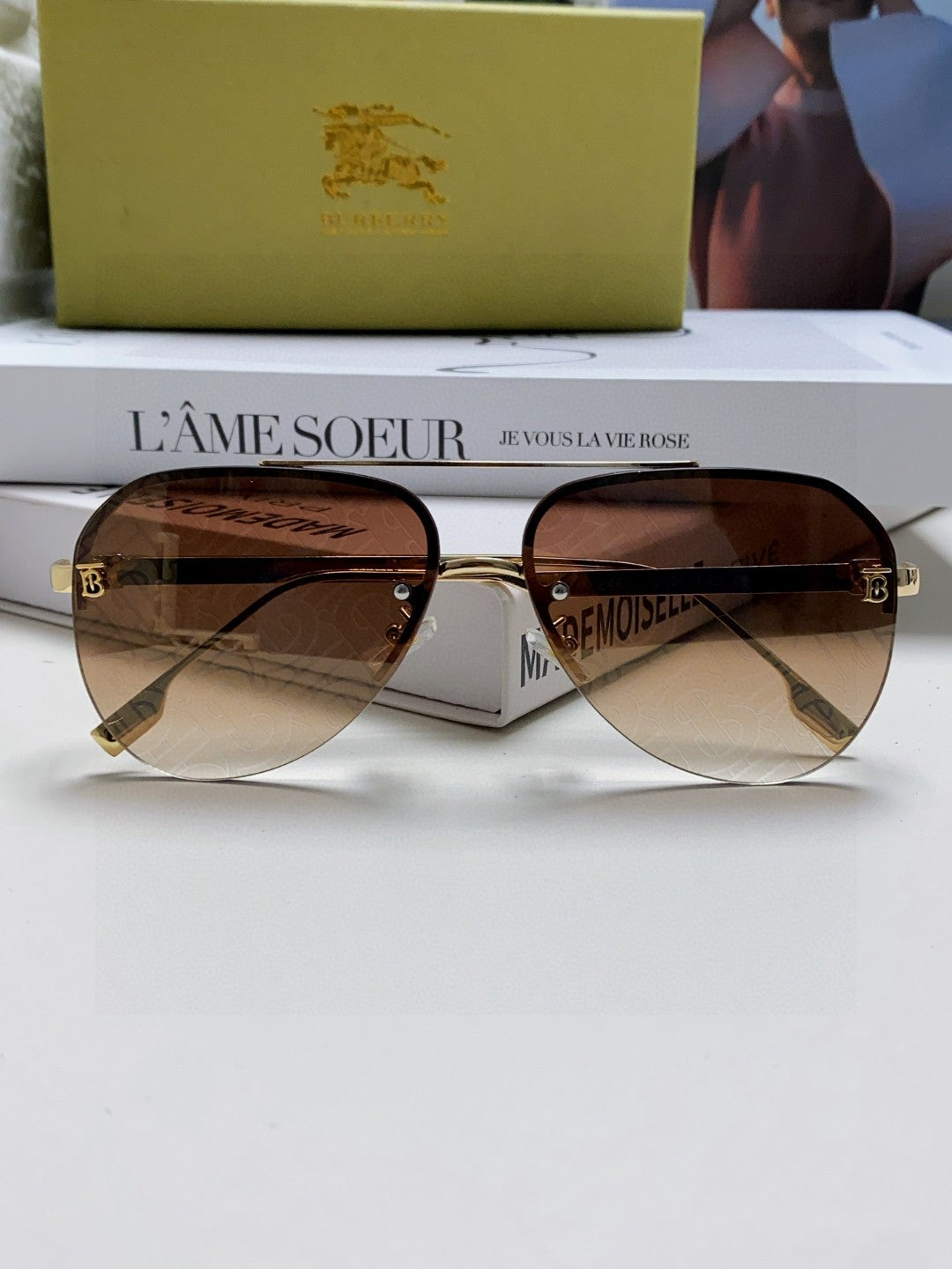 Burberry Round Brown Lens Sunglasses for Men & Women - 399065 - detail image 6