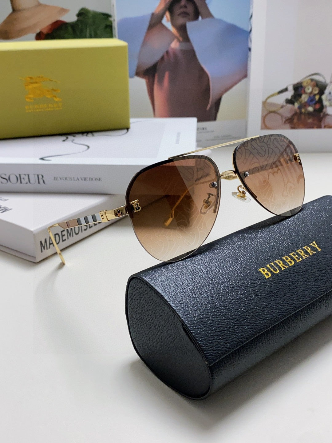 Burberry Round Brown Lens Sunglasses for Men & Women - 399065 - detail image 7