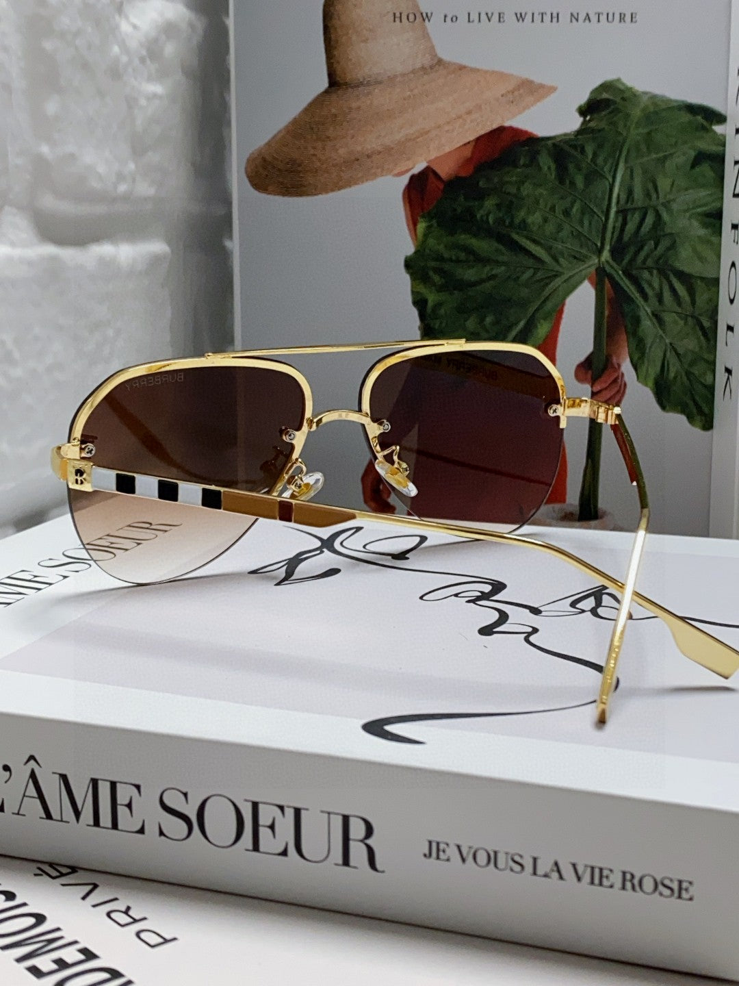 Burberry Round Brown Lens Sunglasses for Men & Women - detail image 2