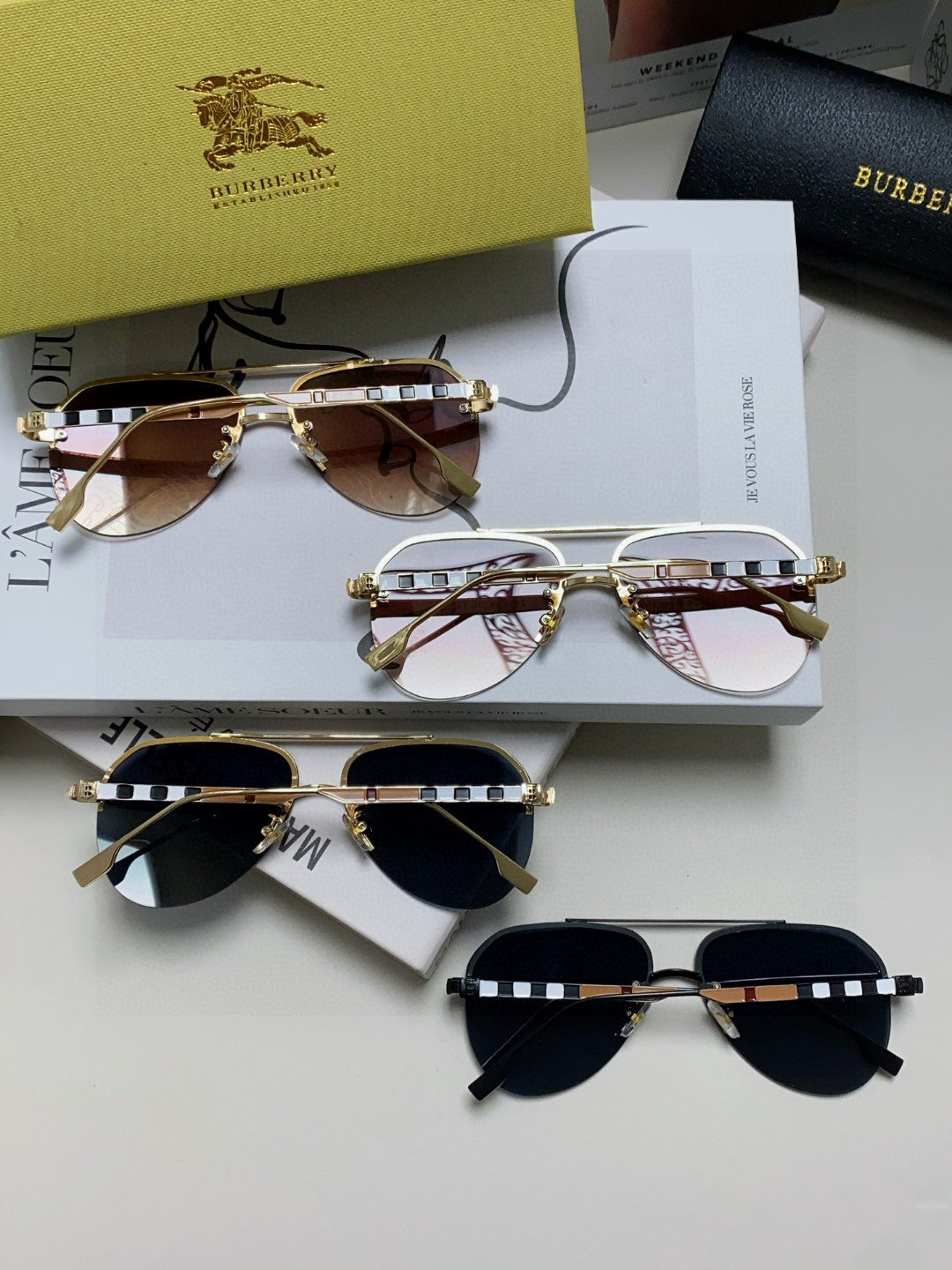 Burberry Round Blue Lens Sunglasses for Men & Women - detail image 8
