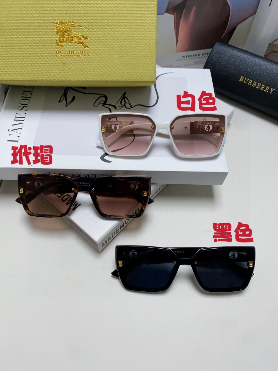 Burberry Fashion Silver Lens Sunglasses for Women - 399098 - detail image 9