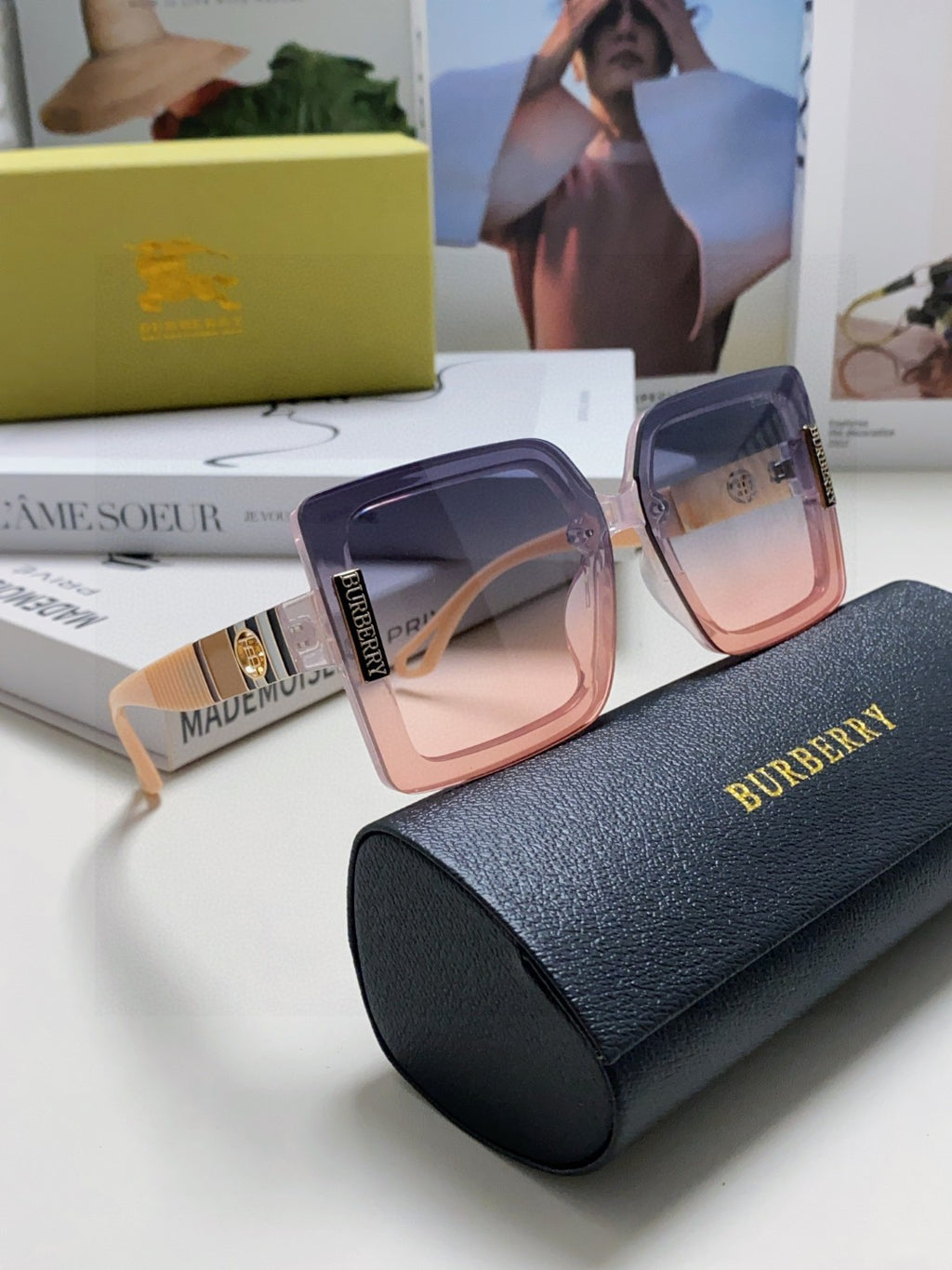 Burberry Fashion Red Lens Sunglasses for Men & Women - 399099 - detail image 6