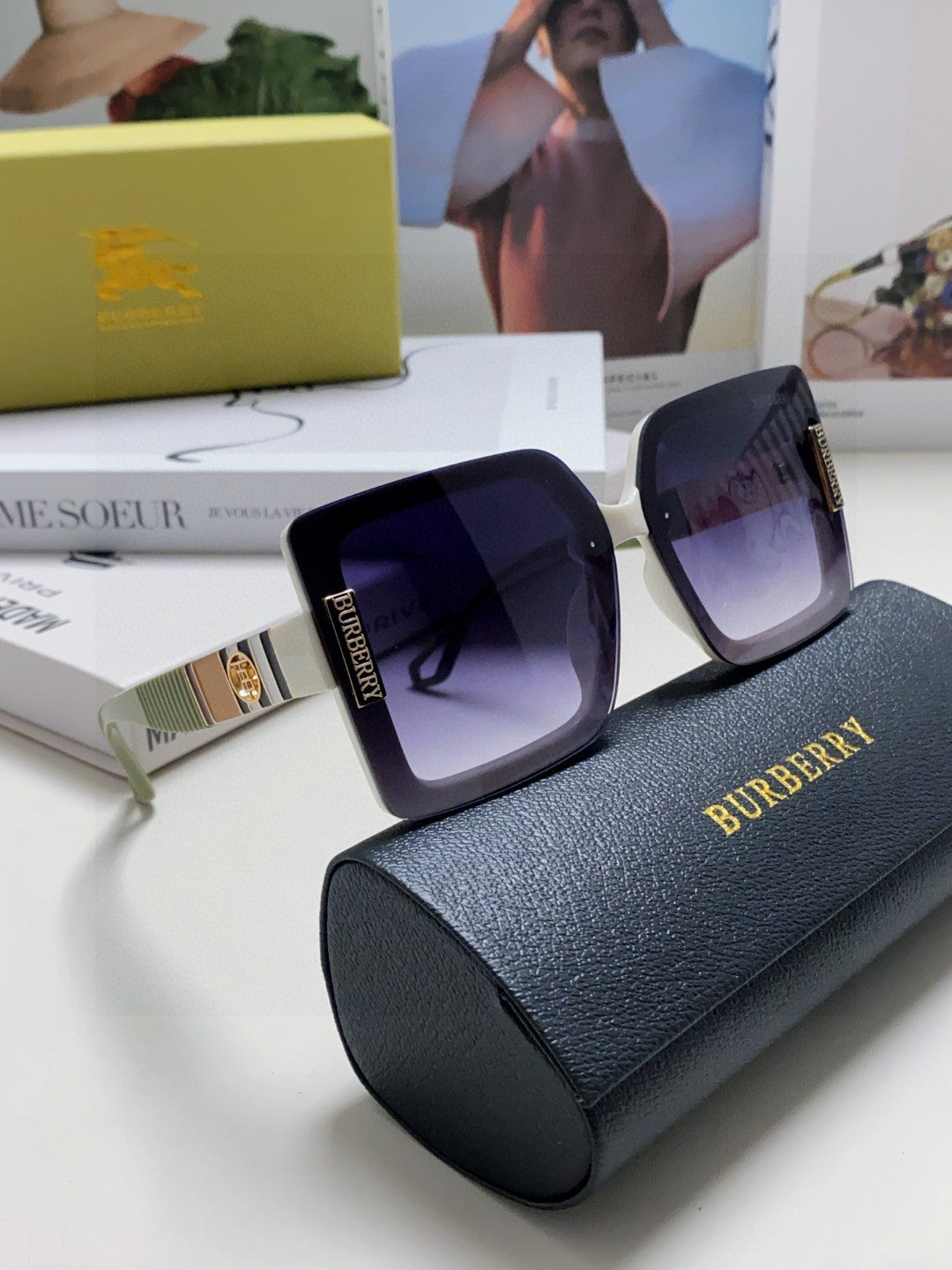 Burberry Fashion Blue Lens Sunglasses for Men & Women - 399100 - detail image 7