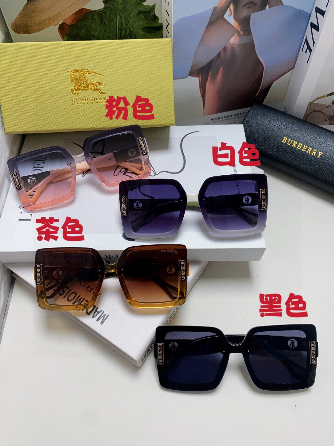 Burberry Fashion Blue Lens Sunglasses for Men & Women - 399100 - detail image 9