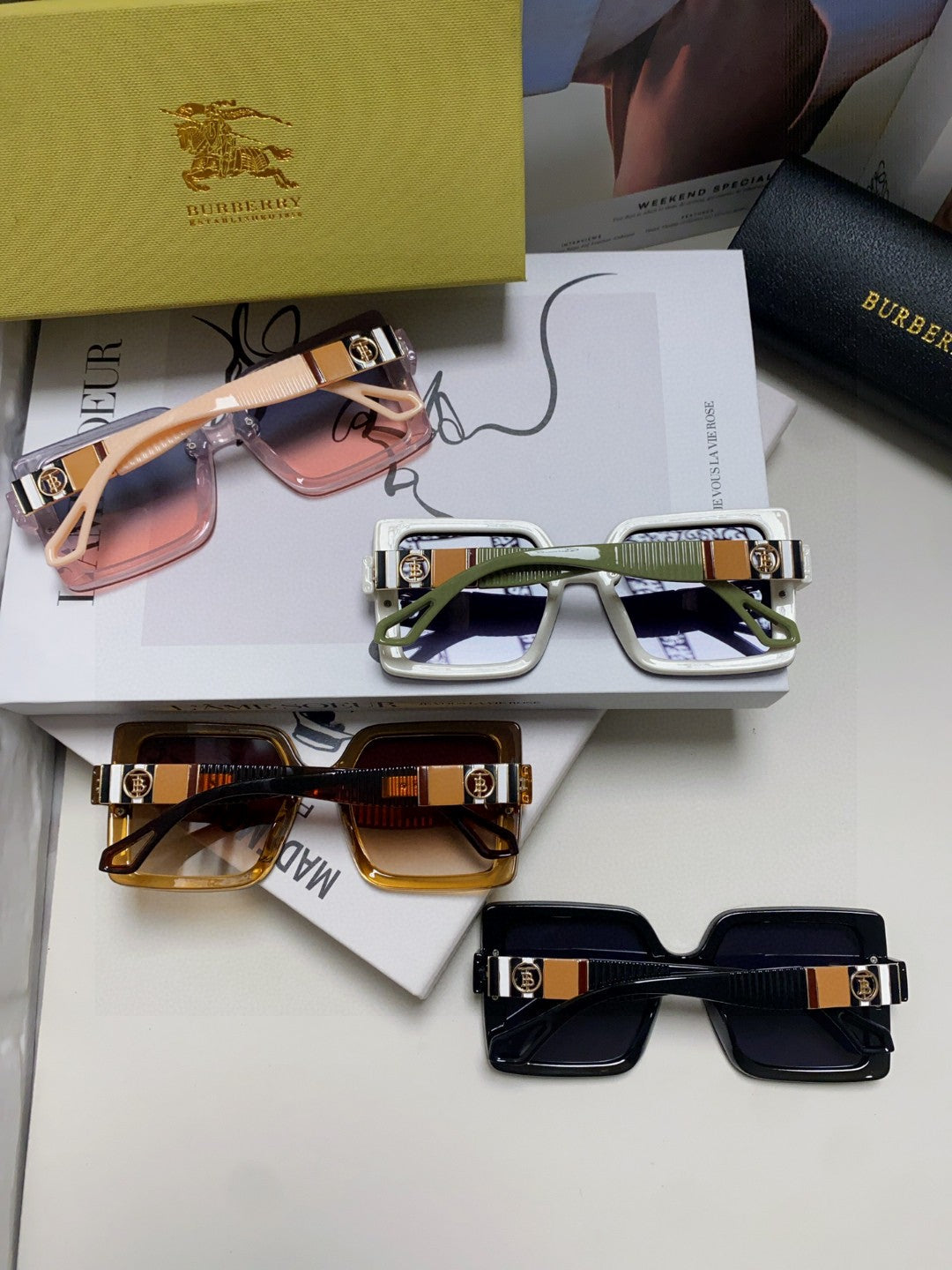 Burberry Fashion Blue Lens Sunglasses for Men & Women - 399102 - detail image 8