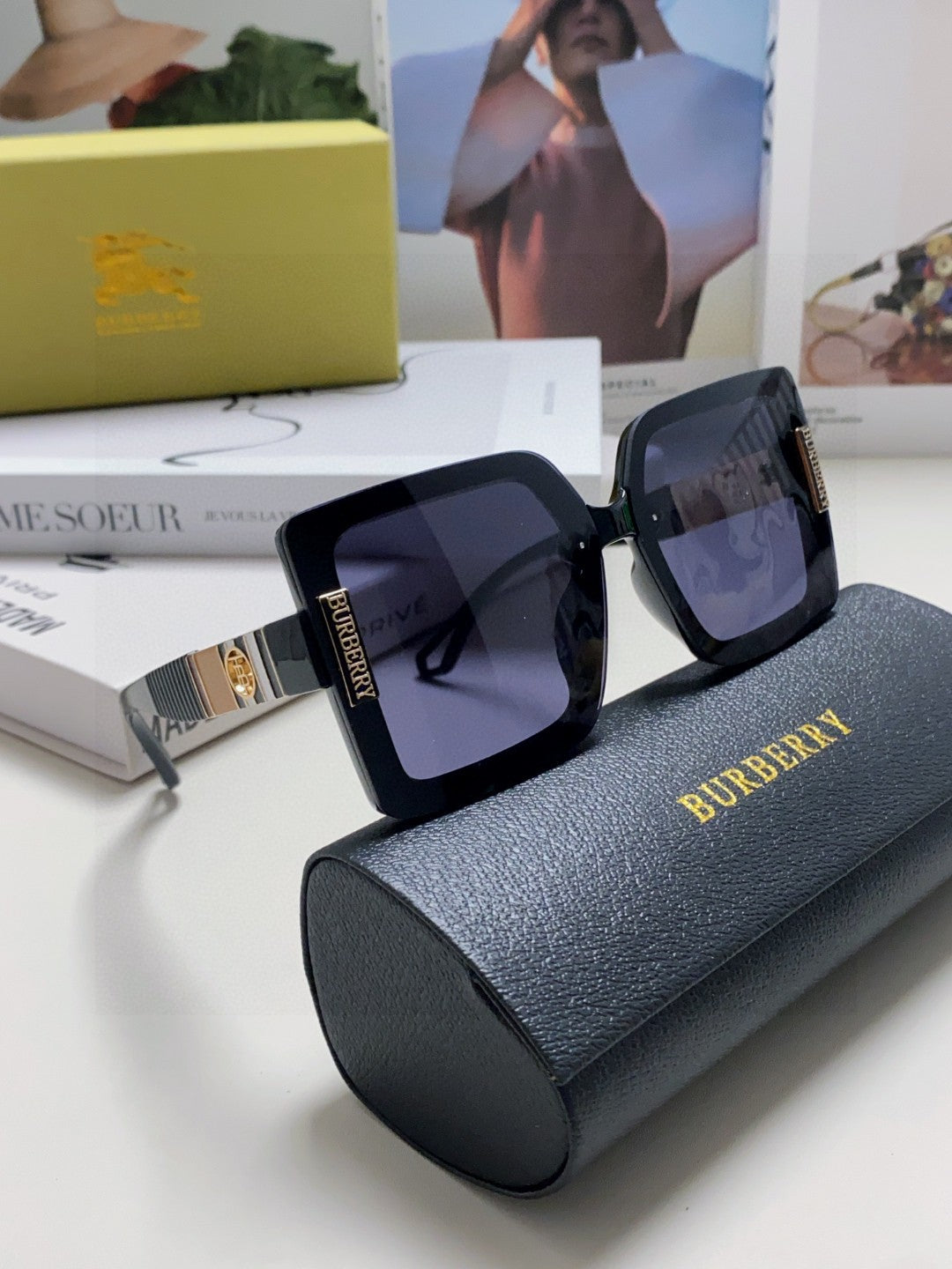 Burberry Fashion Blue Lens Sunglasses for Men & Women - 399102 - detail image 7
