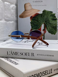 Cartier CT0464S Round Blue Lens Sunglasses for Men & Women