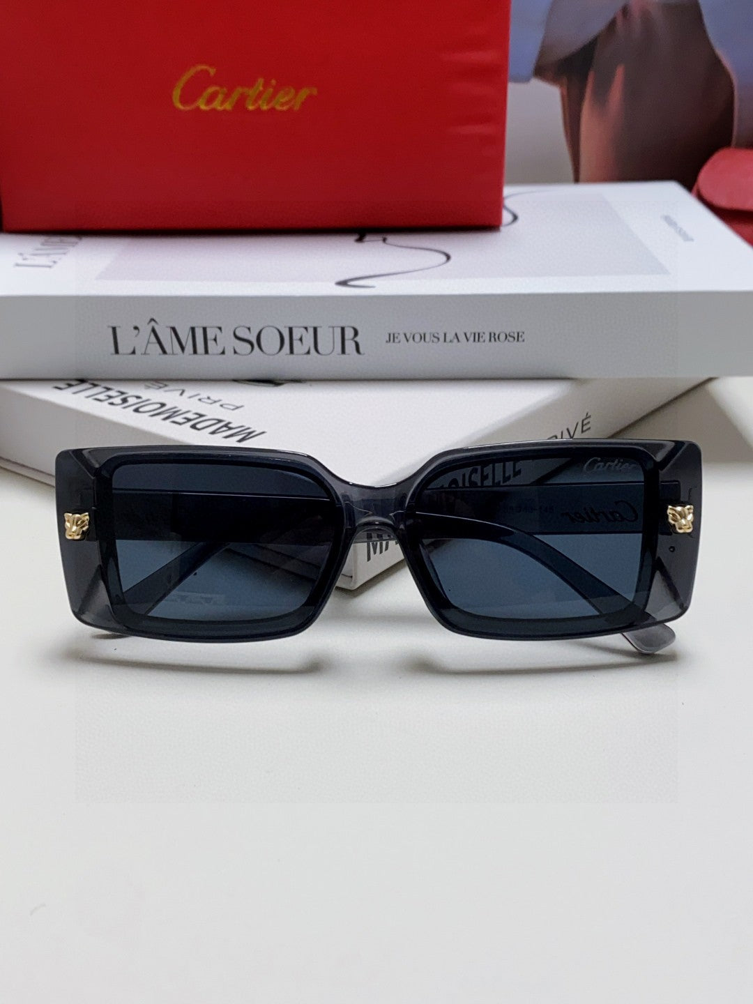 Cartier Fashion Blue Lens Sunglasses for Men & Women - 432239 - detail image 6