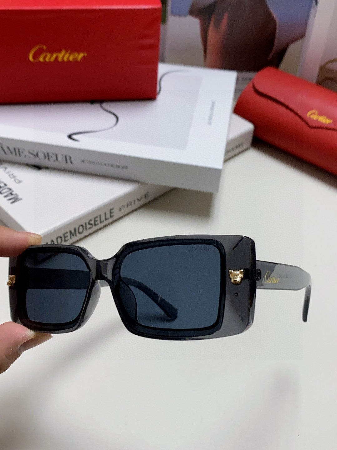 Cartier Fashion Blue Lens Sunglasses for Men & Women - 432239 - detail image 5