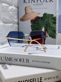 Cartier Photochromic Rimless Blue Lens Sunglasses for Men & Women - 432244