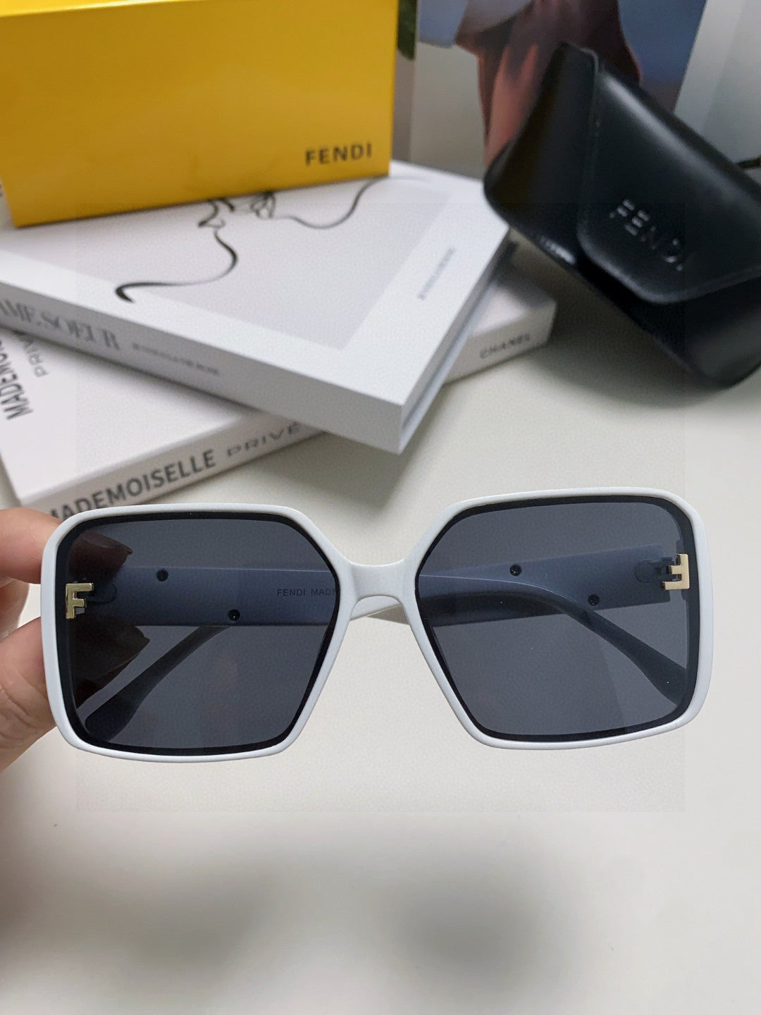 Fendi Square Black Lens Sunglasses for Men & Women - 399284 - detail image 2