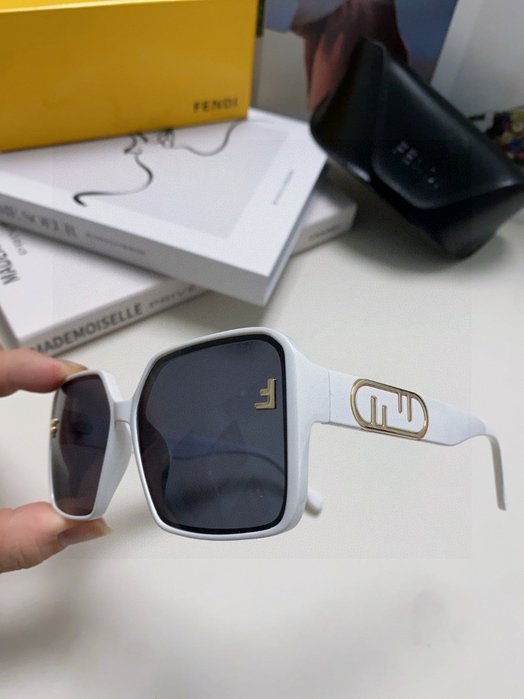 Fendi Square Black Lens Sunglasses for Men & Women - 432753 - detail image 4