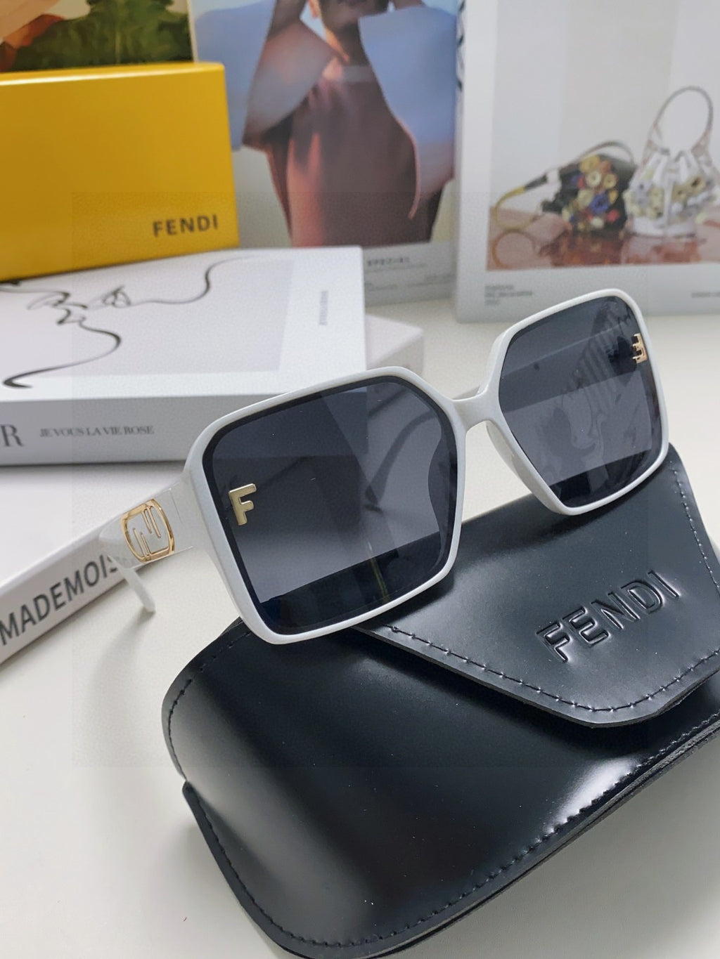 Fendi Square Black Lens Sunglasses for Men & Women - 432753 - detail image 6