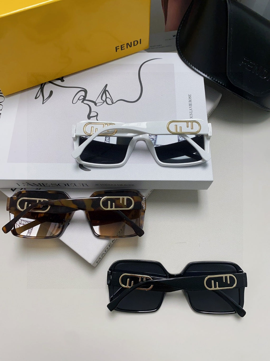 Fendi Square Black Lens Sunglasses for Men & Women - 432753 - detail image 7