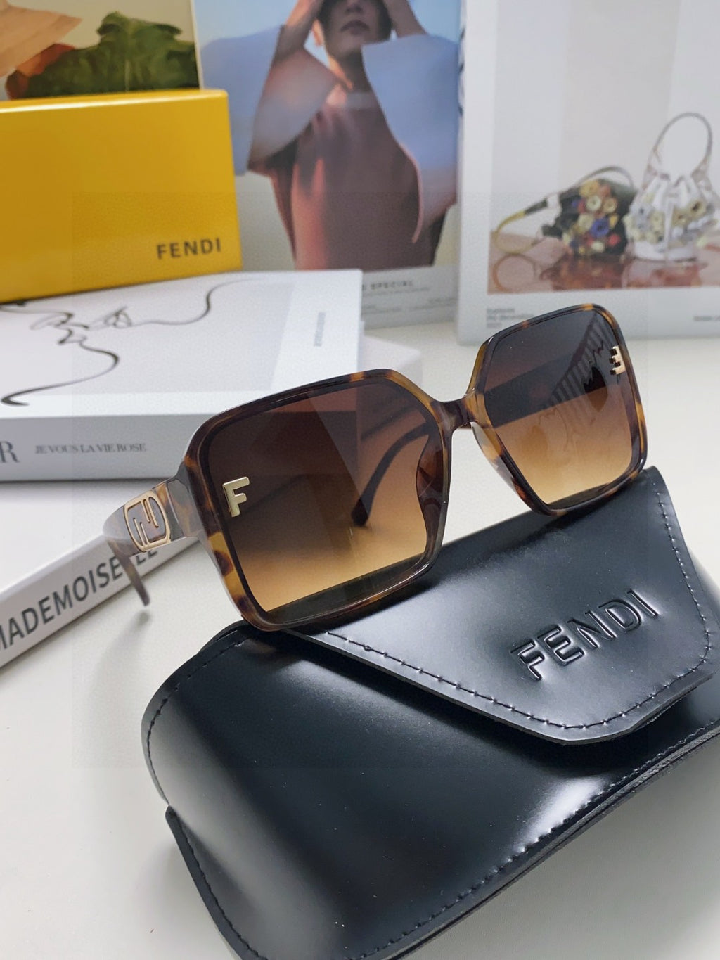 Fendi Square Brown Lens Sunglasses for Men & Women - 399285 - detail image 7