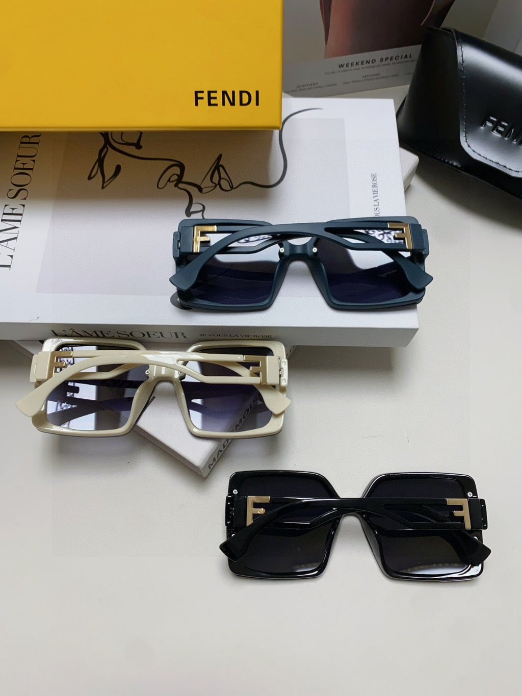 Fendi Fashion Gold Lens Sunglasses for Women - detail image 8