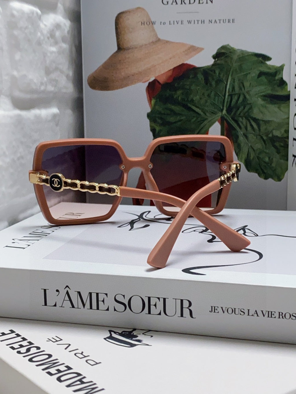 Chanel Polarized Fashion Red Lens Sunglasses for Women - detail image 2