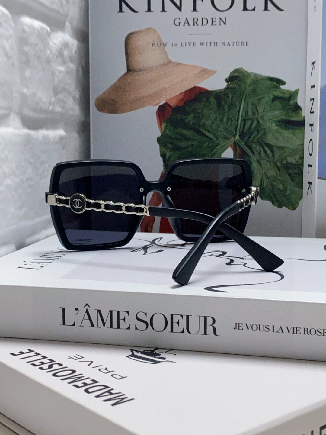 Chanel Polarized Fashion Black Lens Sunglasses for Women - detail image 2
